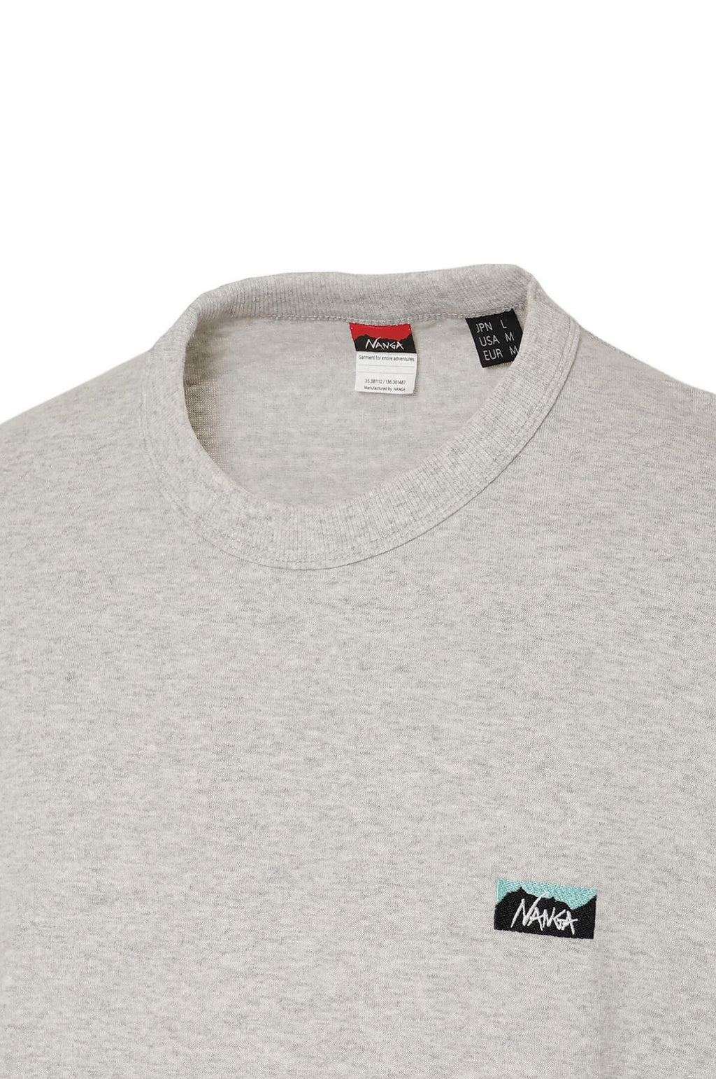 Box Logo Embroidery Tee Ash Grey