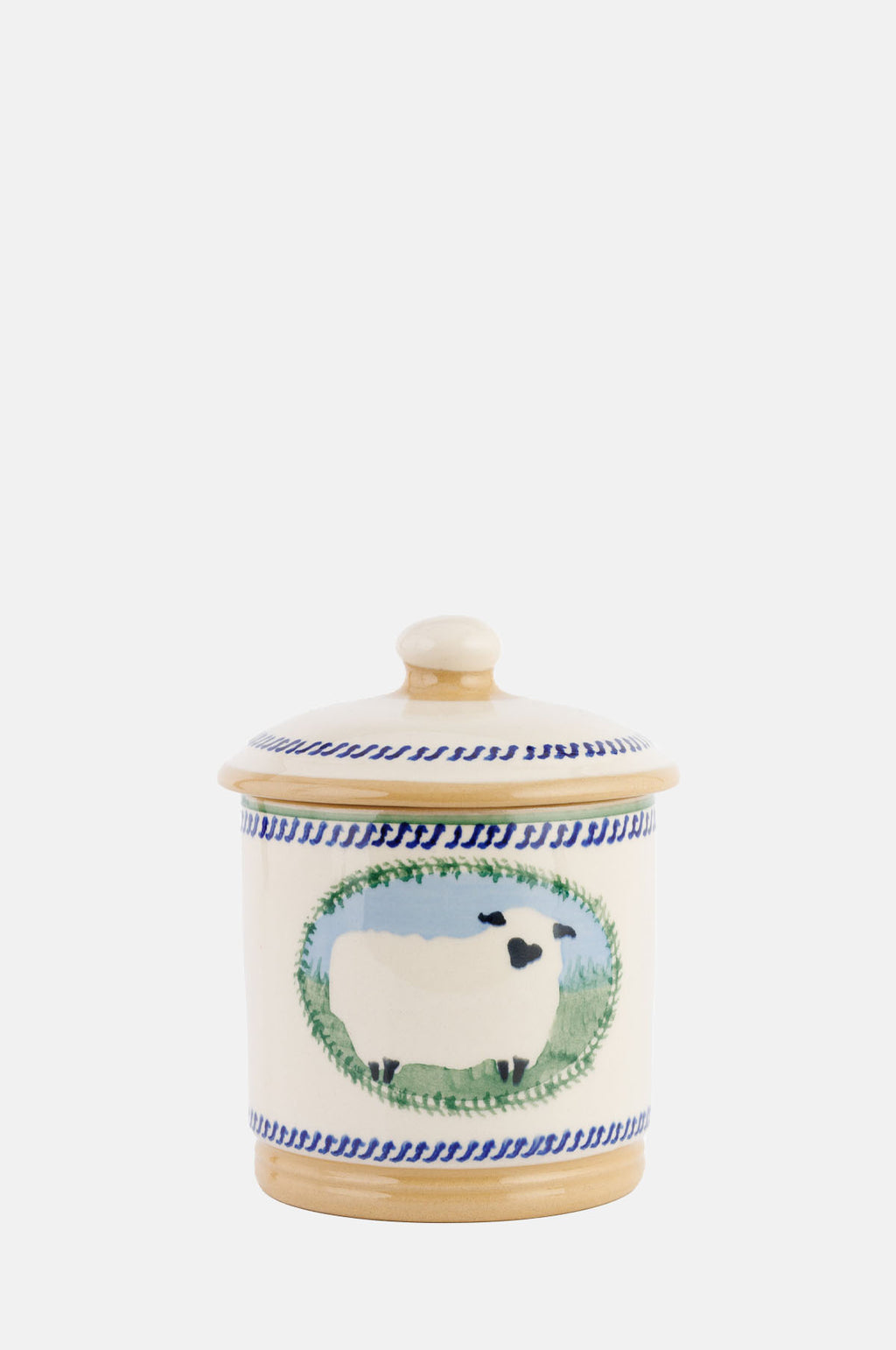 Nicholas Mosse Sheep Landscape Lidded Sugar Bowl.