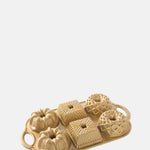 Nordic Ware Gold Geo Bundtlette Pan.