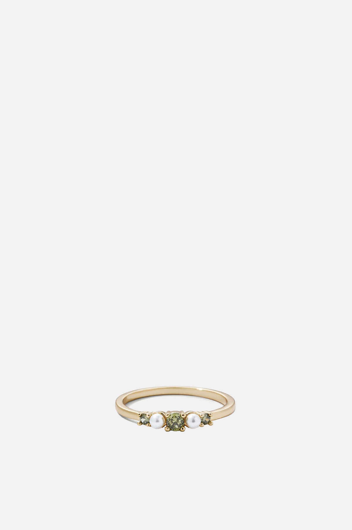 Olive and Piper Dora Gold Green Ring.