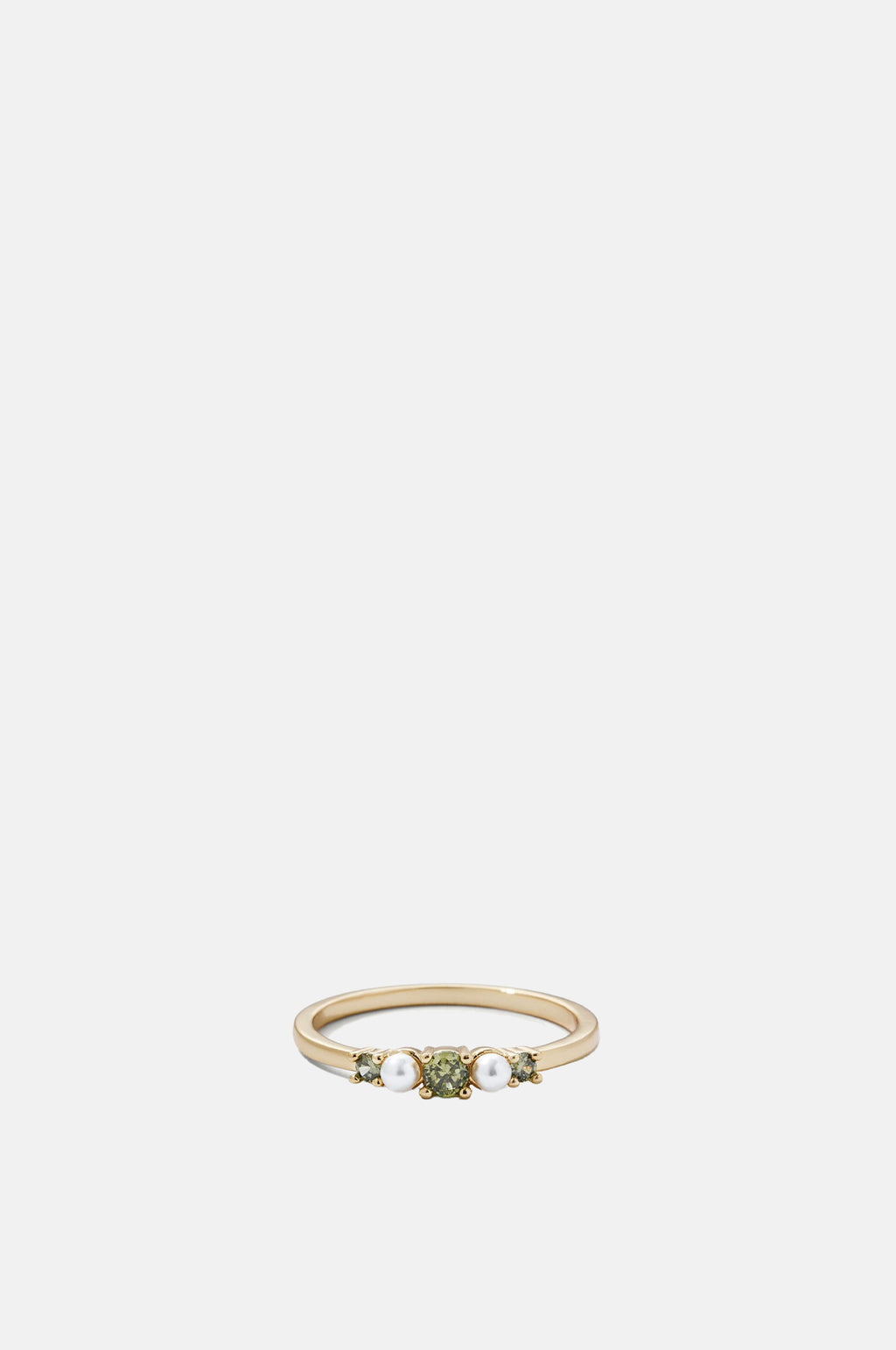 Olive and Piper Dora Gold Green Ring.