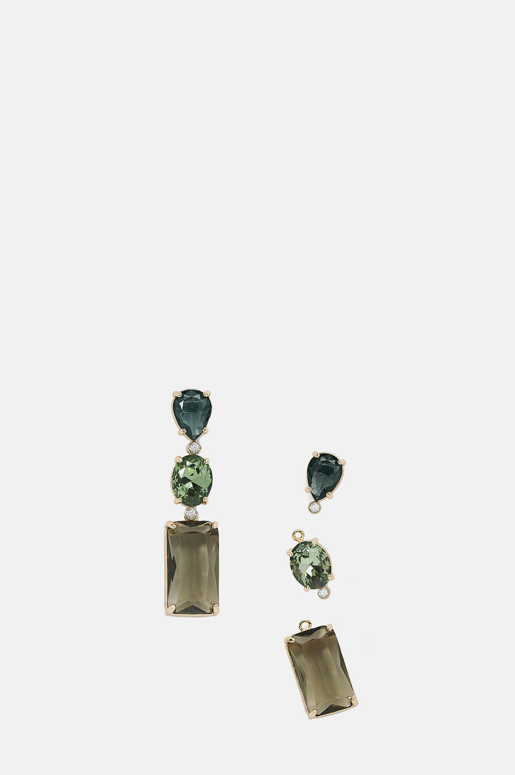 Gianni Gold/Green Convertible Drop Earrings