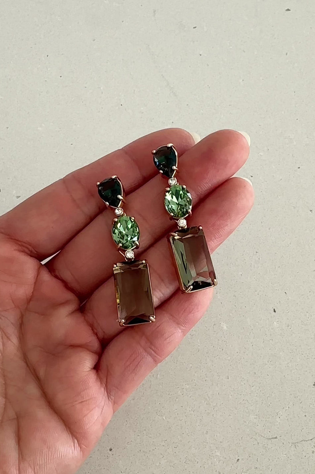 Gianni Gold/Green Convertible Drop Earrings