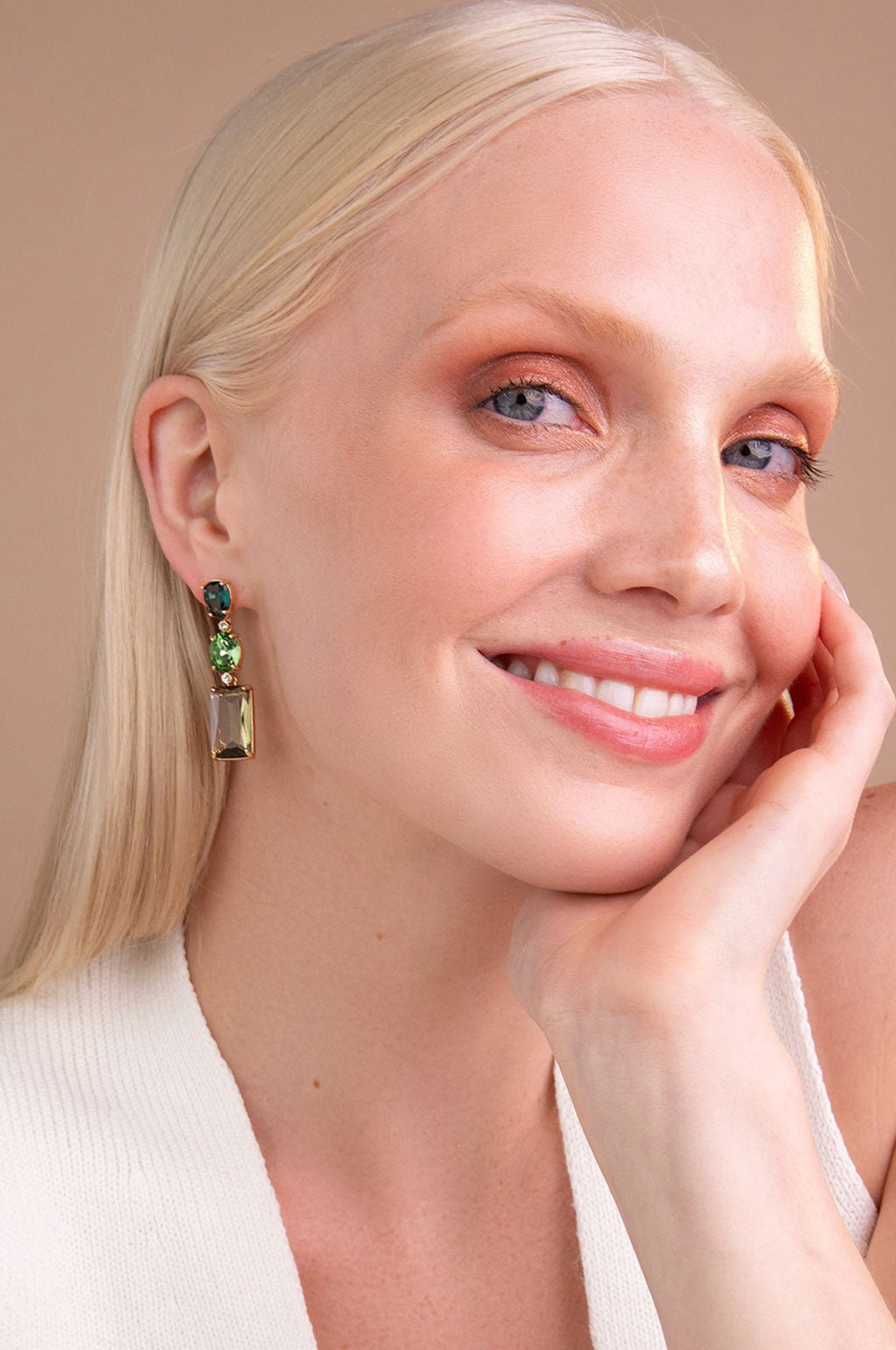 Gianni Gold/Green Convertible Drop Earrings