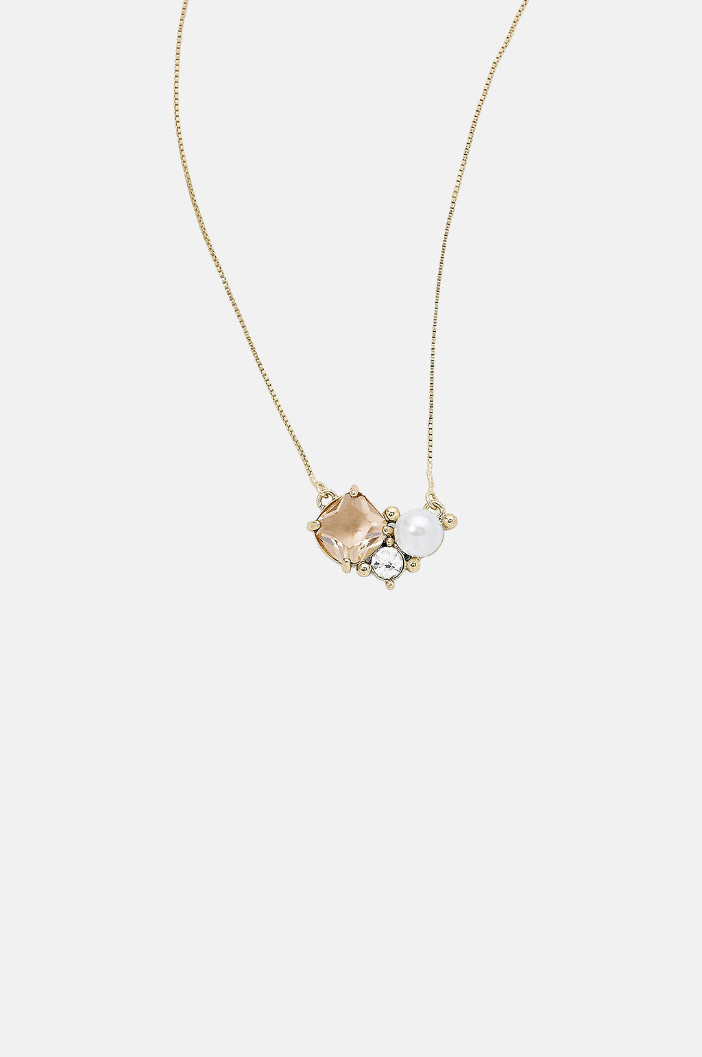 Olive and Piper Sadie Ox Gold Blush Pendant Necklace.