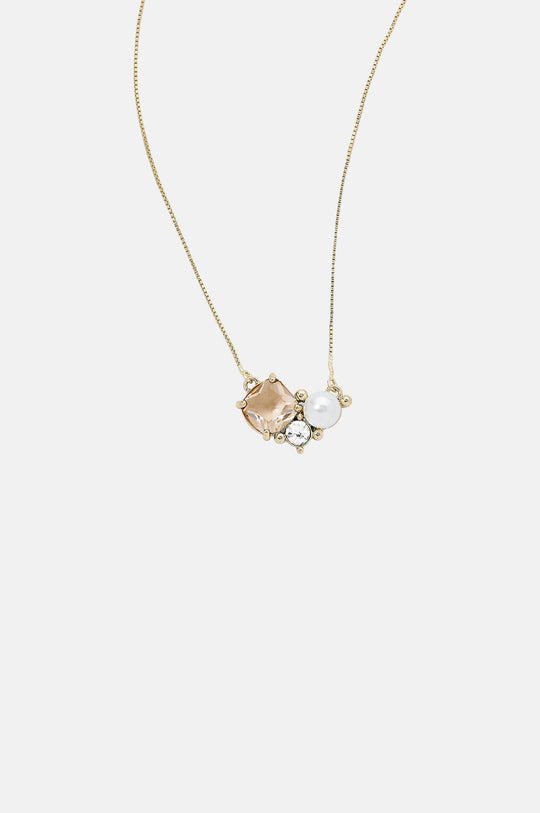 Sadie Ox Gold/Blush Pendant Necklace