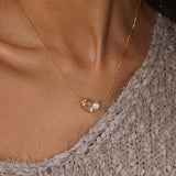 Sadie Ox Gold/Blush Pendant Necklace