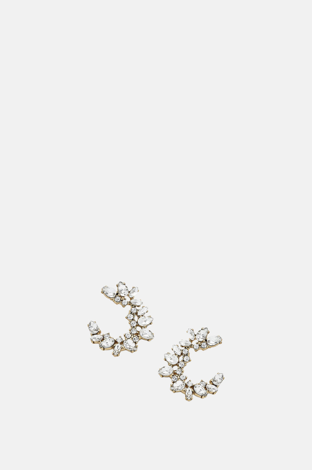 Olive and Piper Lupe Crescent Stud Earrings.
