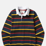 Opensider Classic Rugby Shirt Forest Multi-Stripe.