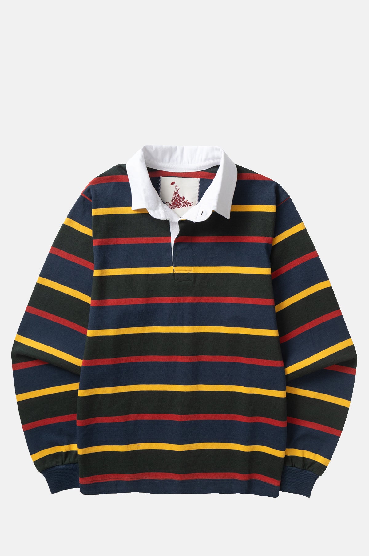 Opensider Classic Rugby Shirt Forest Multi-Stripe.