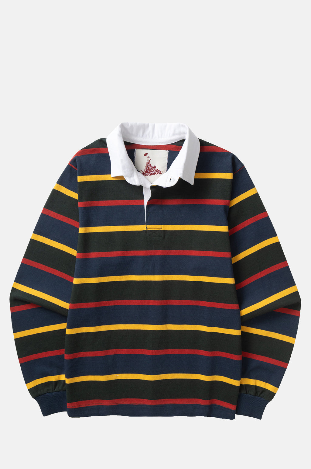 Opensider Classic Rugby Shirt Forest Multi-Stripe.