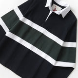 Classic Rugby Shirt Black Tri-Stripe