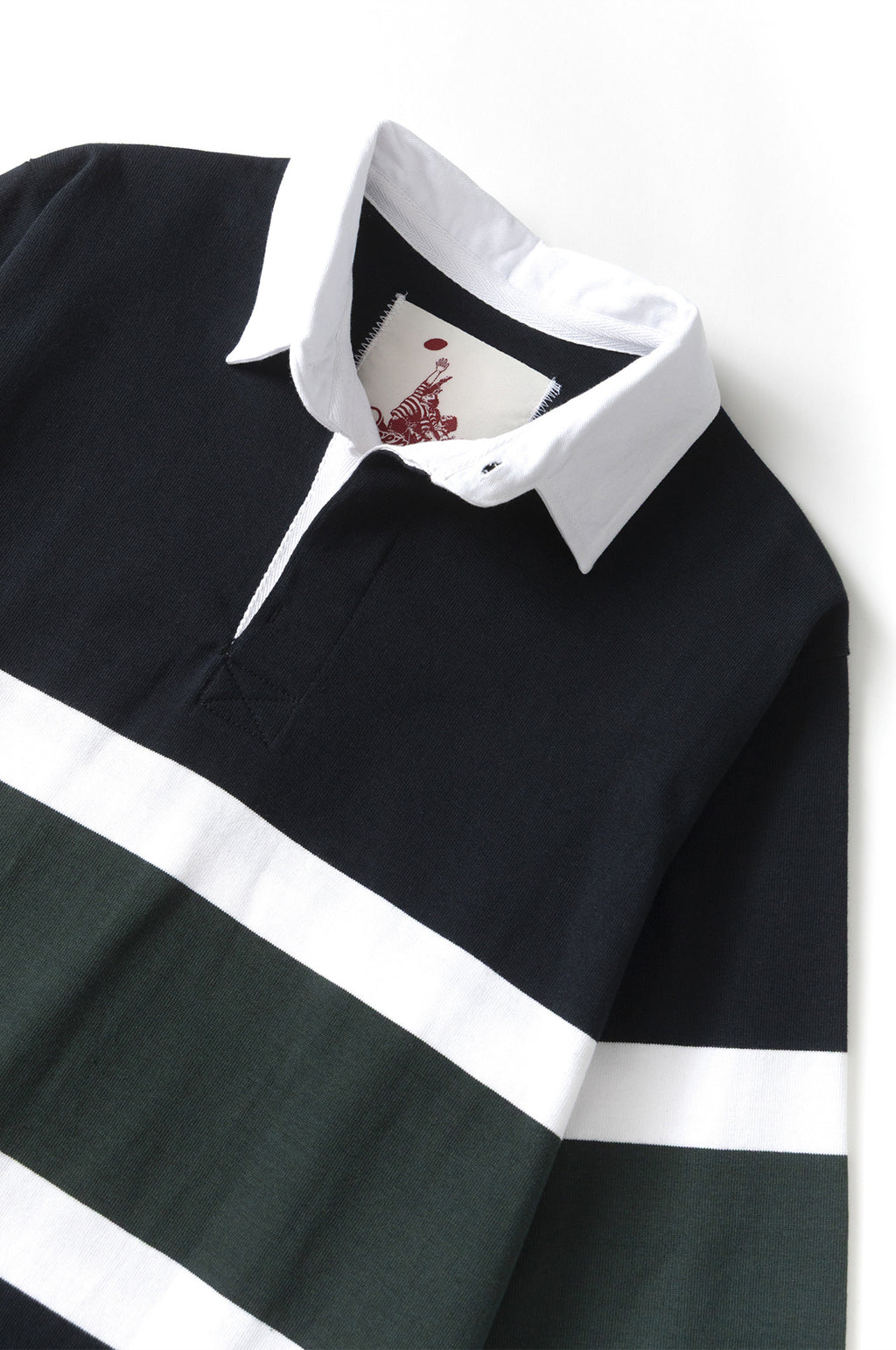 Classic Rugby Shirt Black Tri-Stripe
