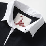 Classic Rugby Shirt Black Tri-Stripe