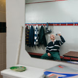 Classic Rugby Shirt Black Tri-Stripe