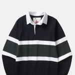 Opensider Classic Rugby Shirt Black Tri-Stripe.