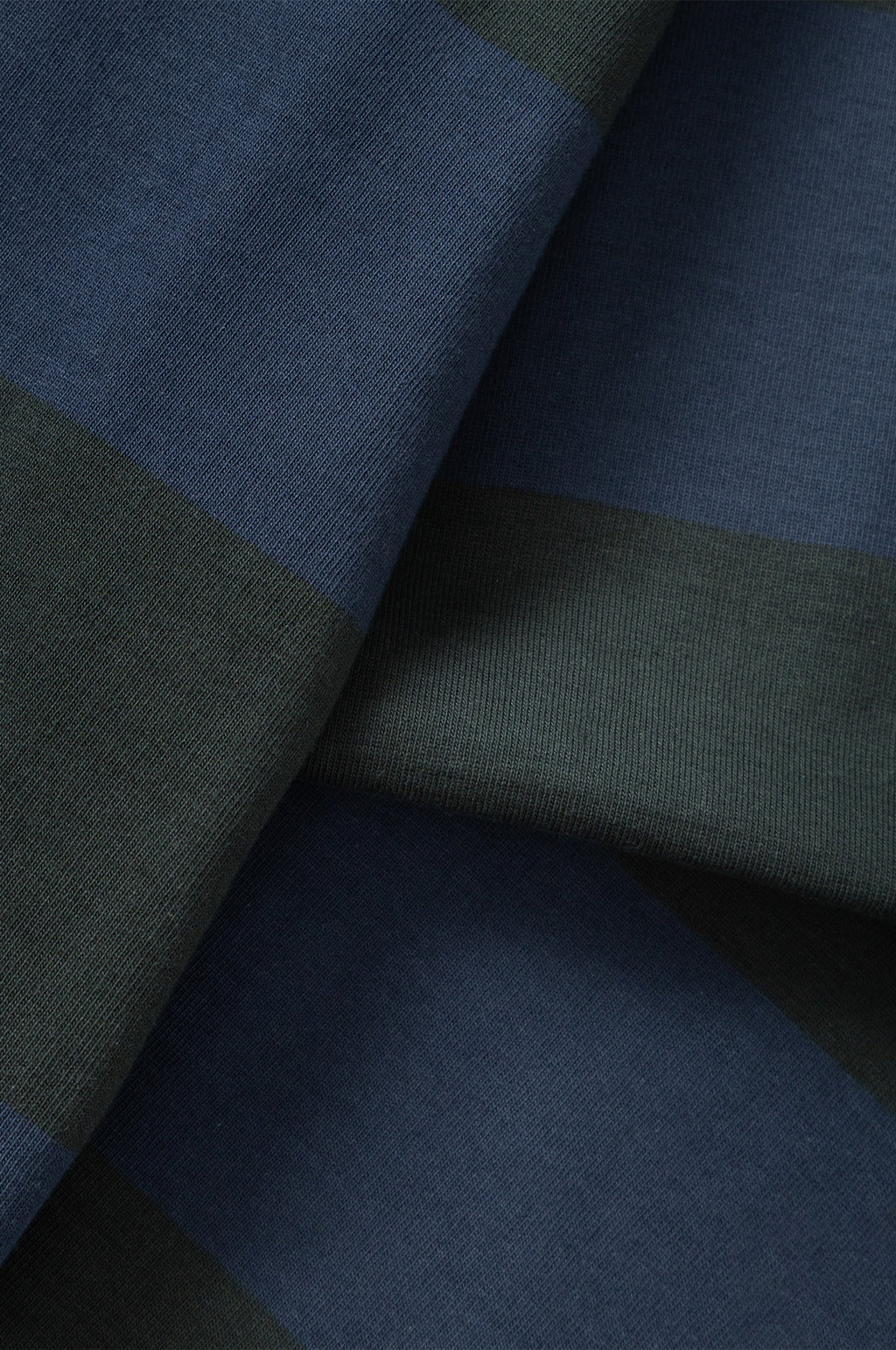 Classic Rugby Shirt Blue/Green Wide-Stripe