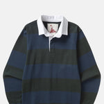 Opensider Classic Rugby Shirt Blue/Green Wide-Stripe.