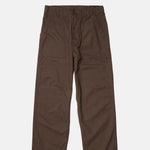 Orslow Brushed Serge Fatigue Pants Coffee Brown.