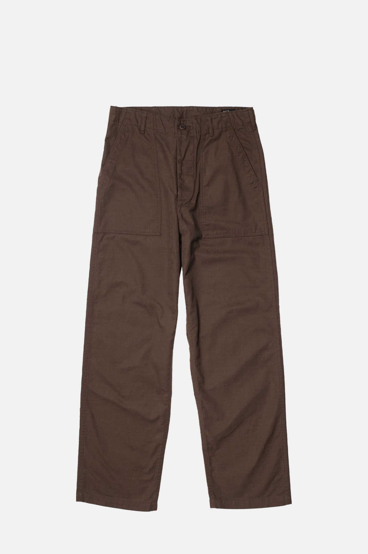 Orslow Brushed Serge Fatigue Pants Coffee Brown.