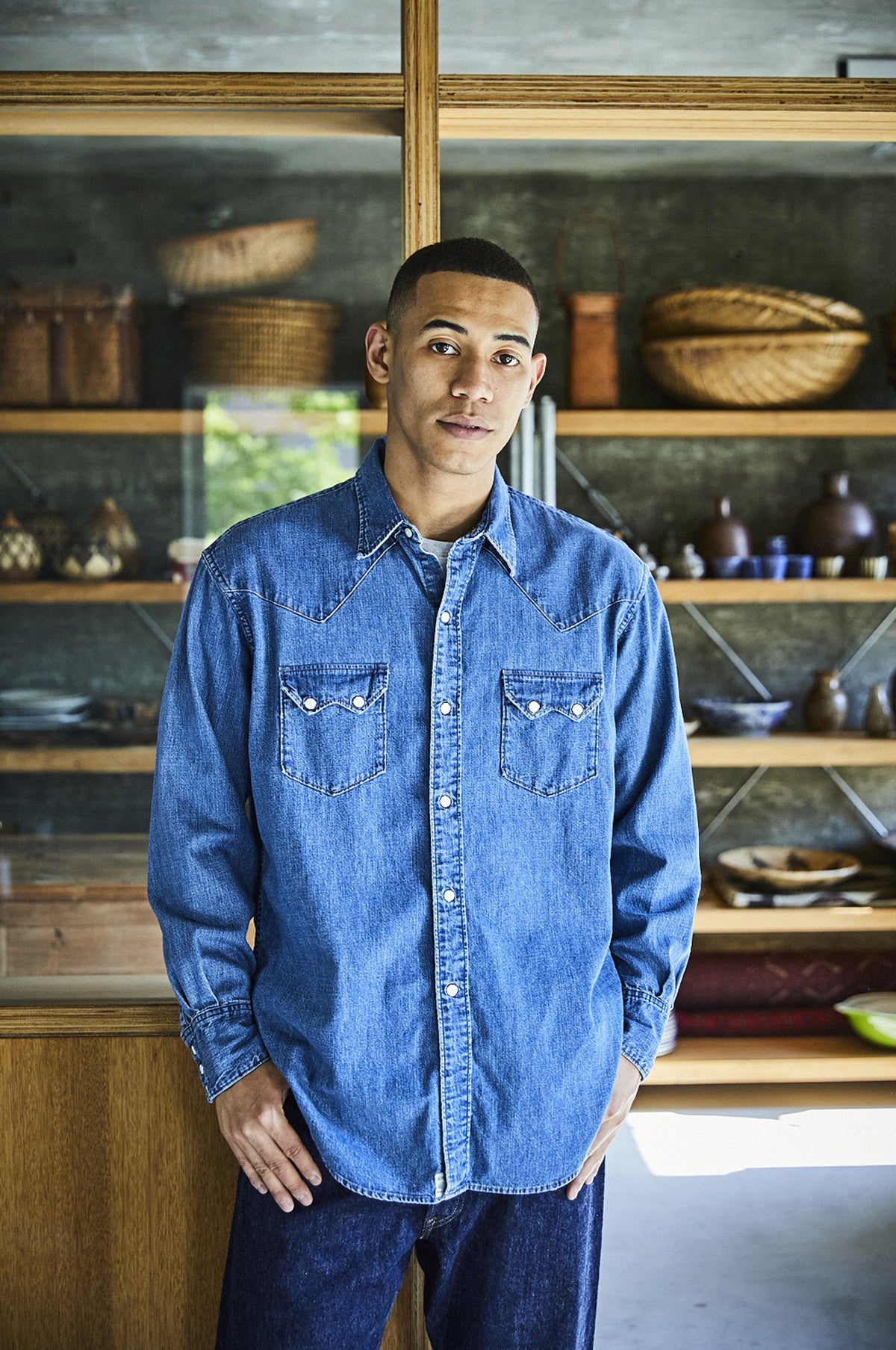Orslow Denim Western Shirt in Denim Used – The Hambledon