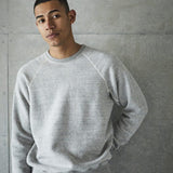 Loop Wheel Crew Neck Sweatshirt Heather Grey