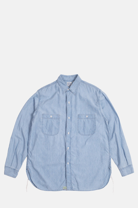 Relax Fit Chambray Work Shirt Bleached