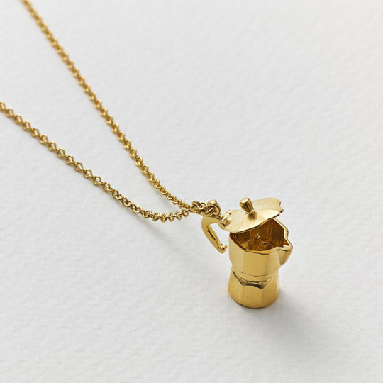 A.M. Opening Moka Pot Necklace Gold
