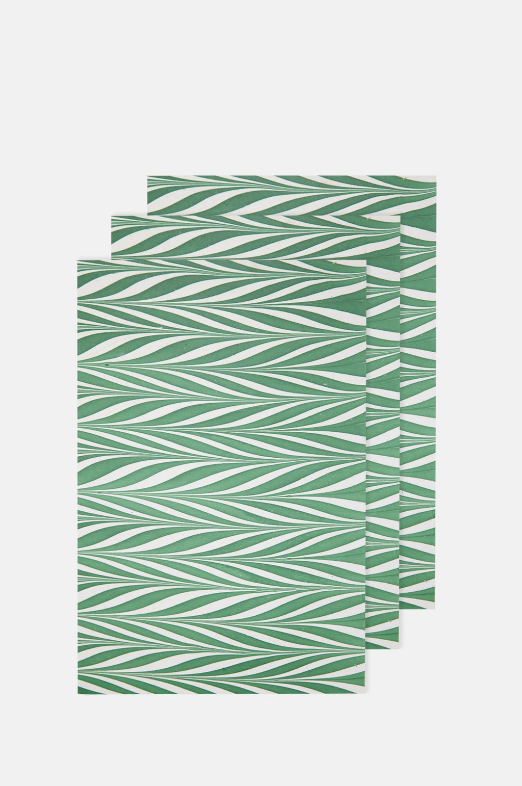 Paper Mirchi Candy Stripes Green Wrapping Paper Set of 3.