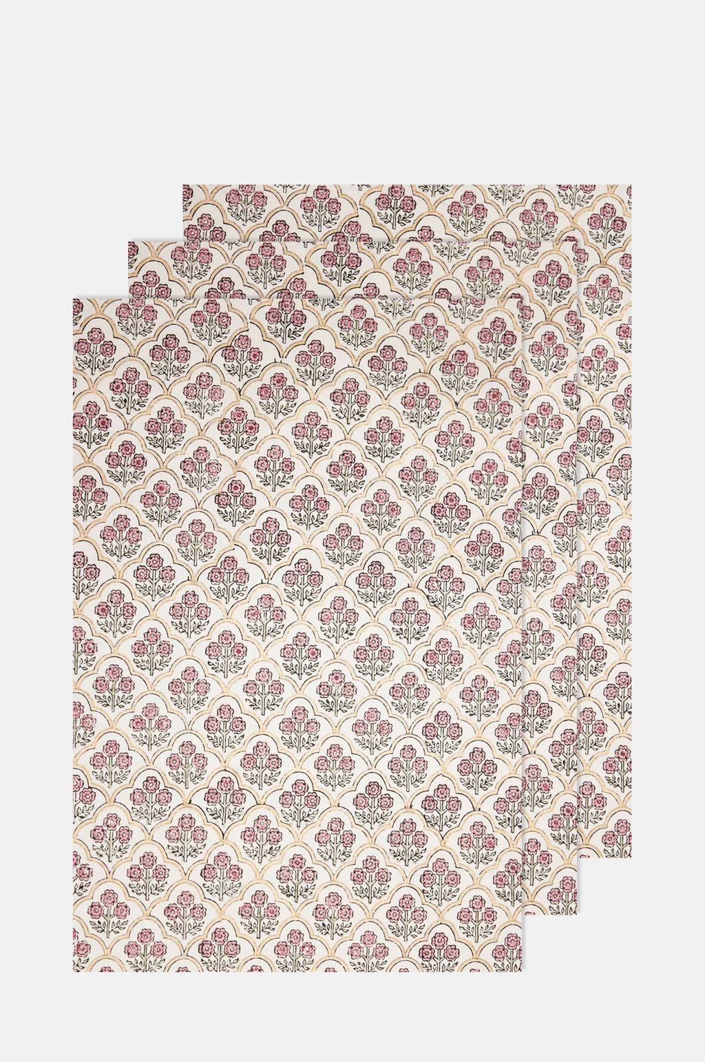 Trellis Pink Earth Wrapping Paper Set of 3 Sheets