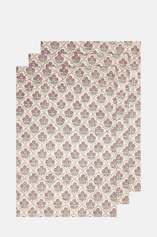 Trellis Pink Earth Wrapping Paper Set of 3 Sheets