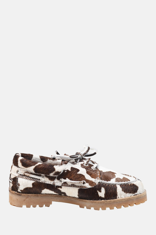 Alvina Pony Loafer Brown Combo