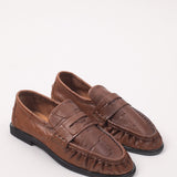 Elmira Croco Loafer Tan