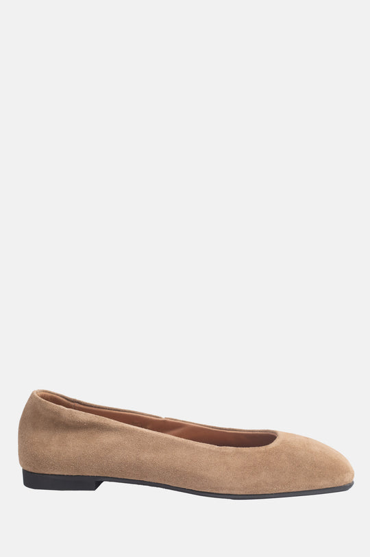 Katie Suede Ballerinas Mushroom
