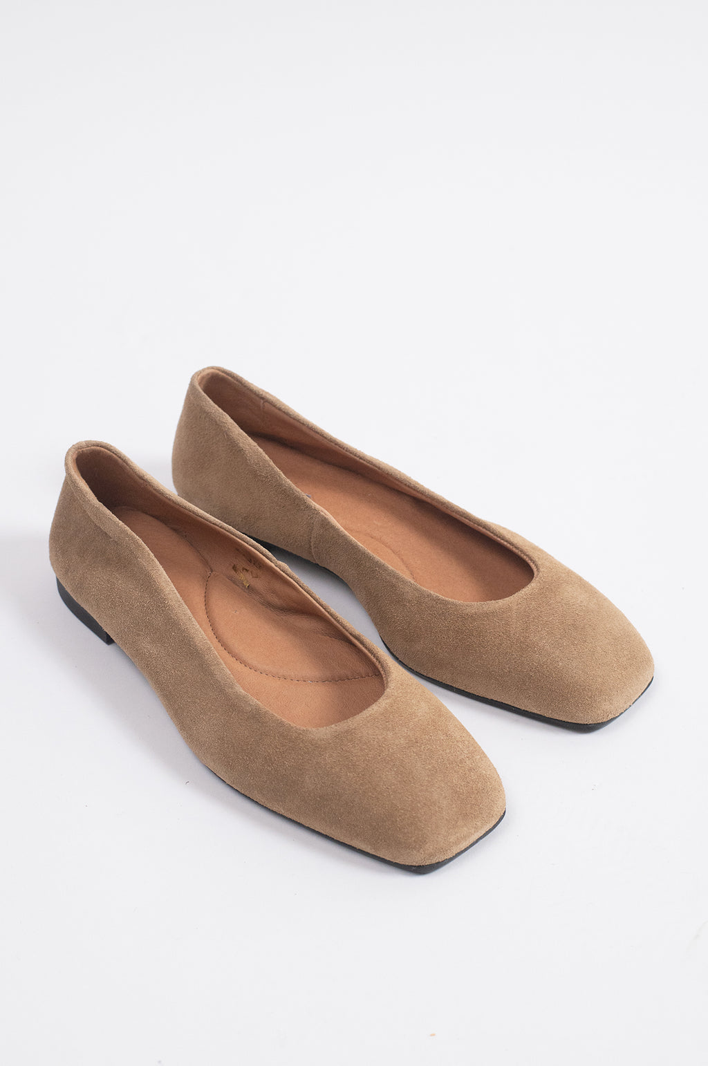 Katie Suede Ballerinas Mushroom