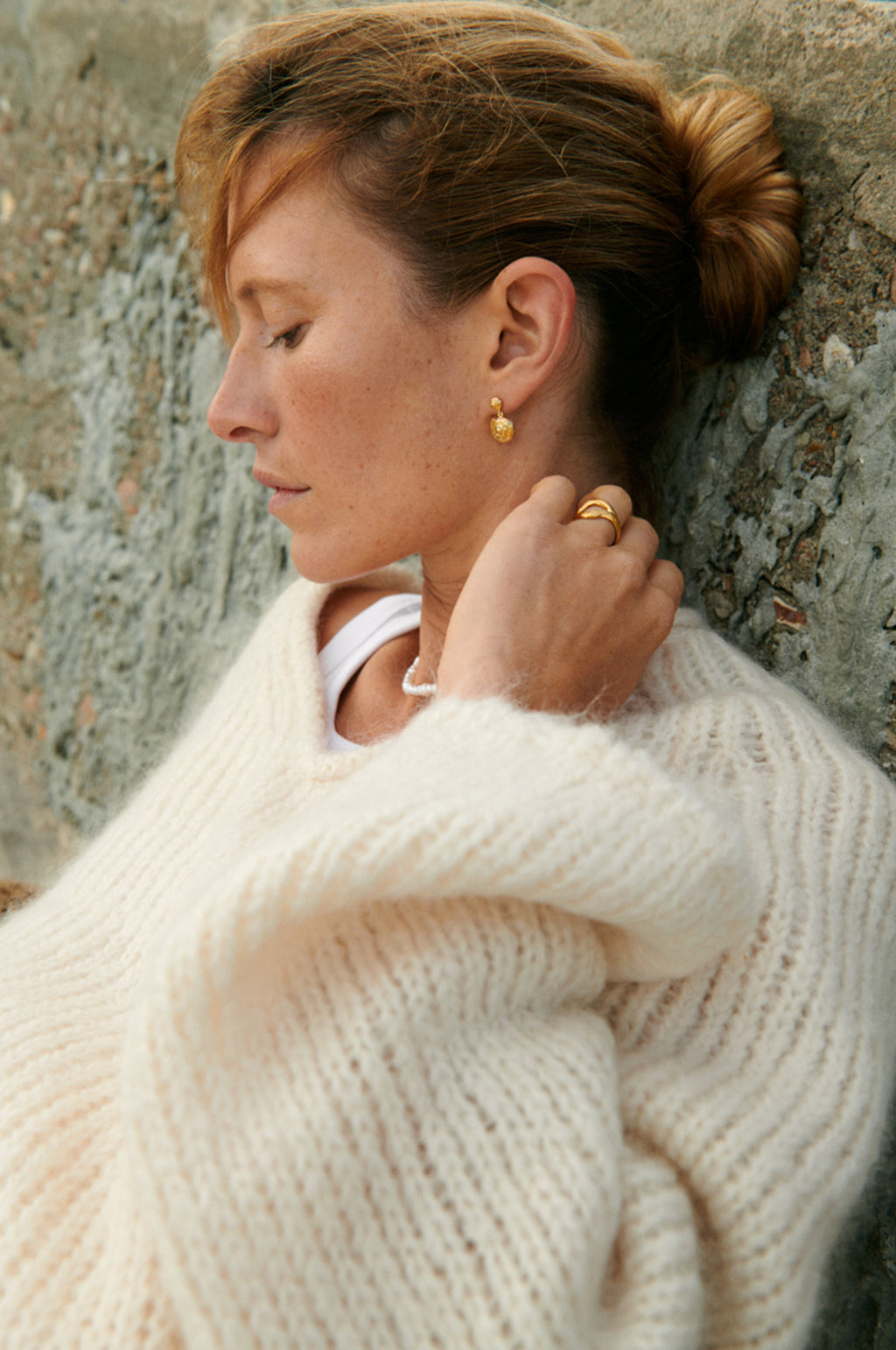 Golden lady earring by Pernille Corydon Golden lady earring by Pernille Corydon