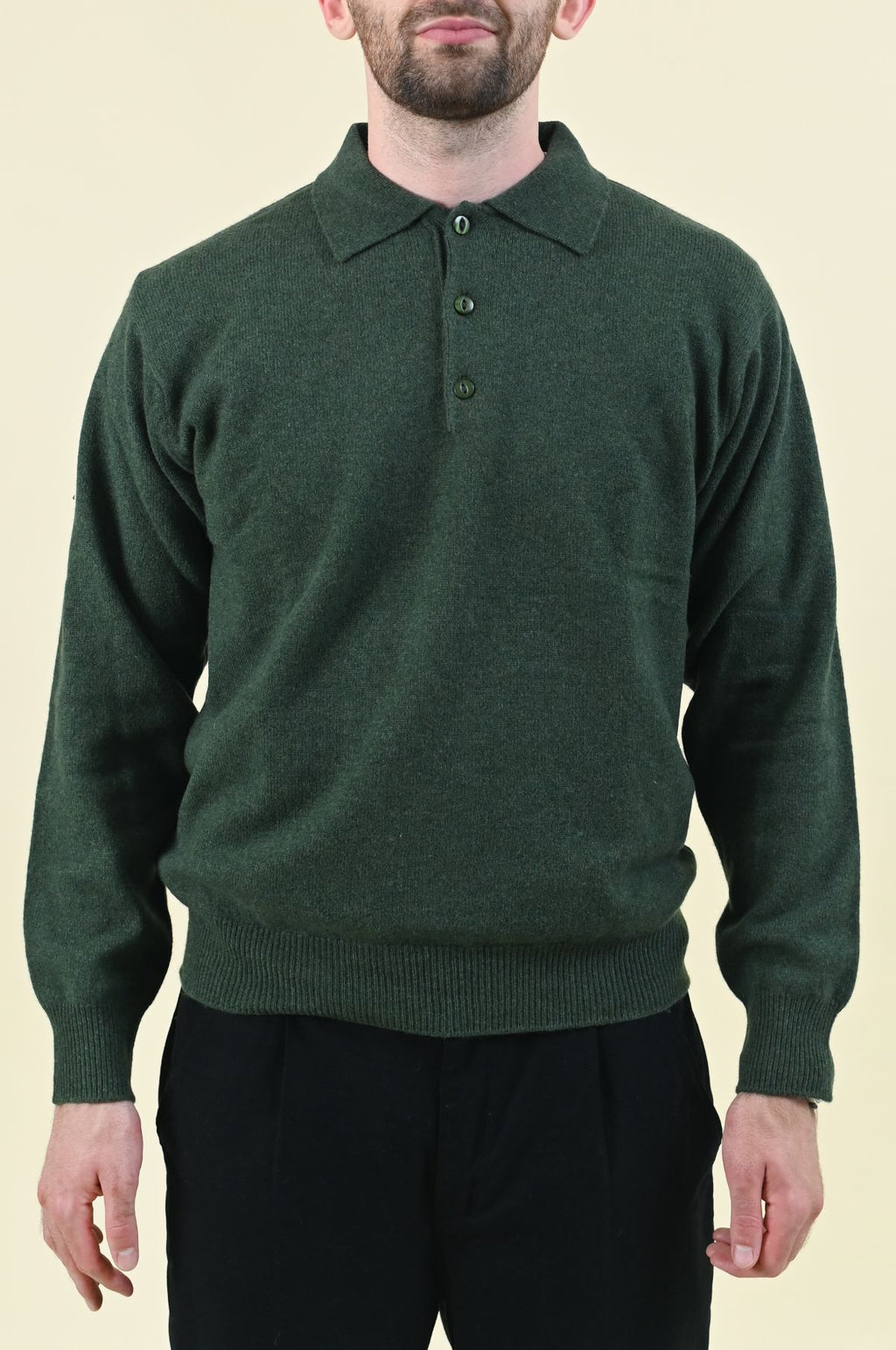 L/S Merino Polo Rosemary
