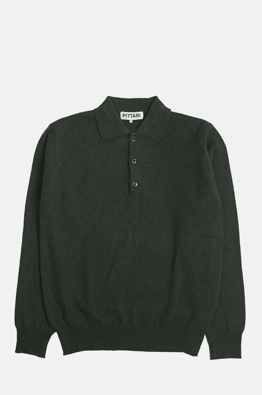 L/S Merino Polo Seaweed