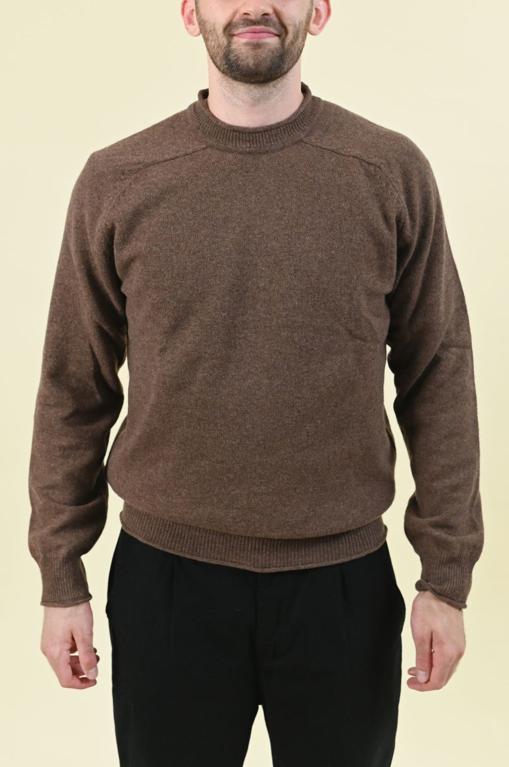 Usk Merino Crew Tobacco
