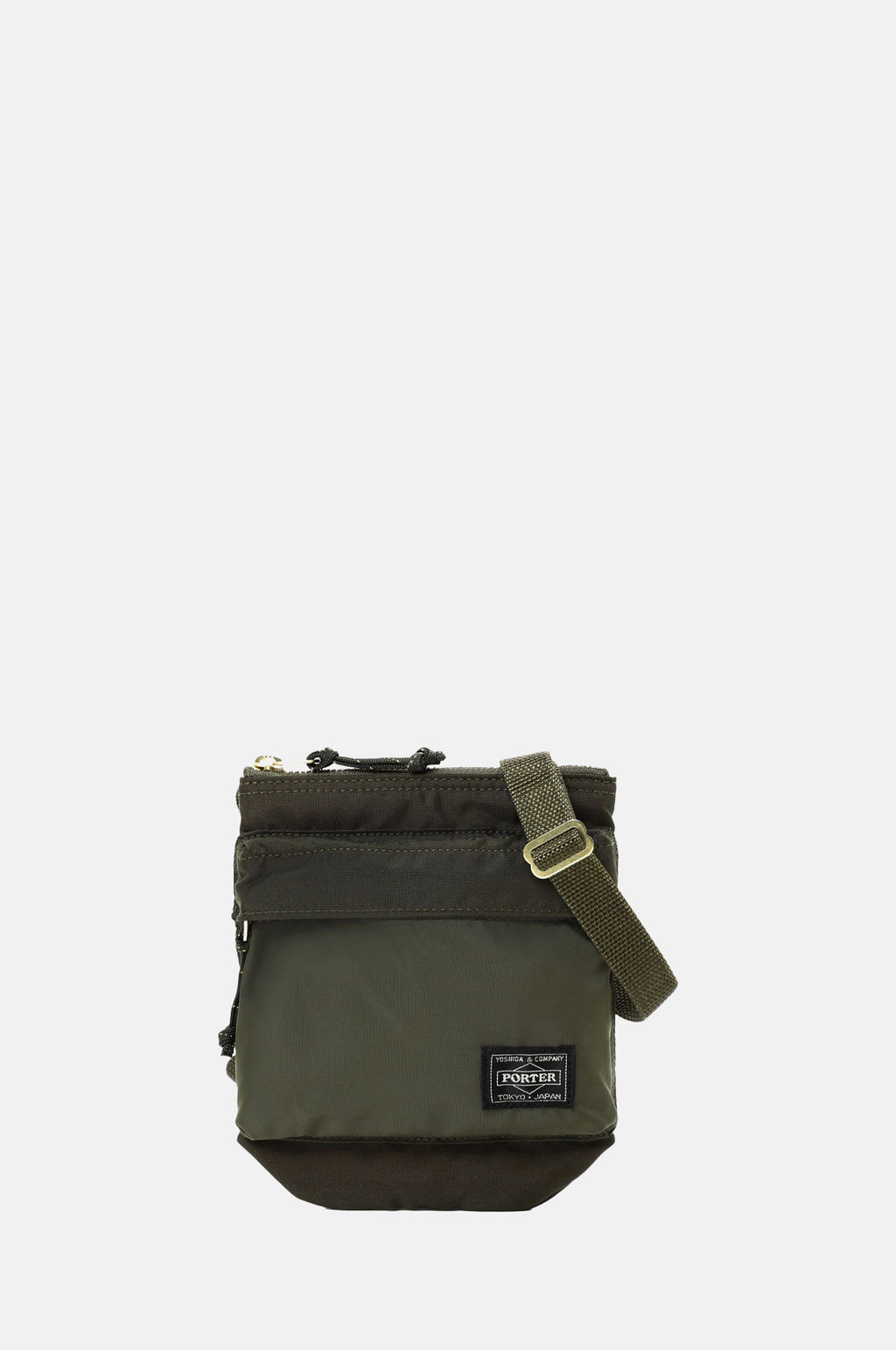 Porter Yoshida Force Shoulder Pouch Olive Drab.