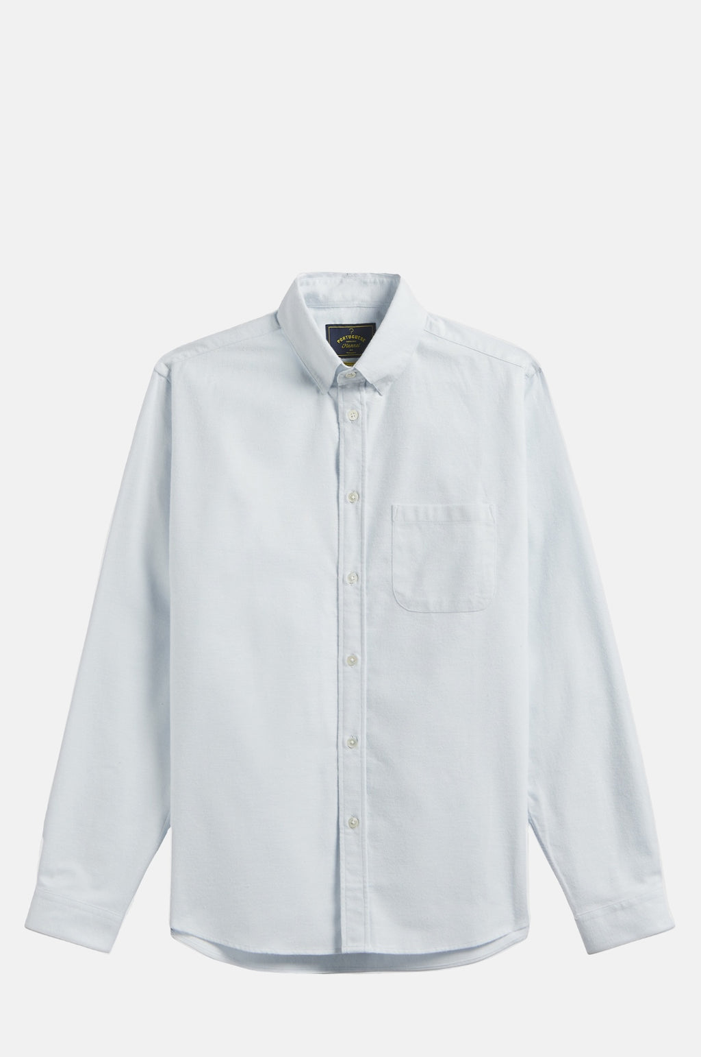 Portuguese Flannel Brushed Oxford Shirt Light Blue.