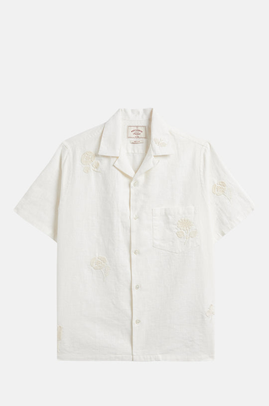 Embroidery Nature Ramie Shirt Ecru