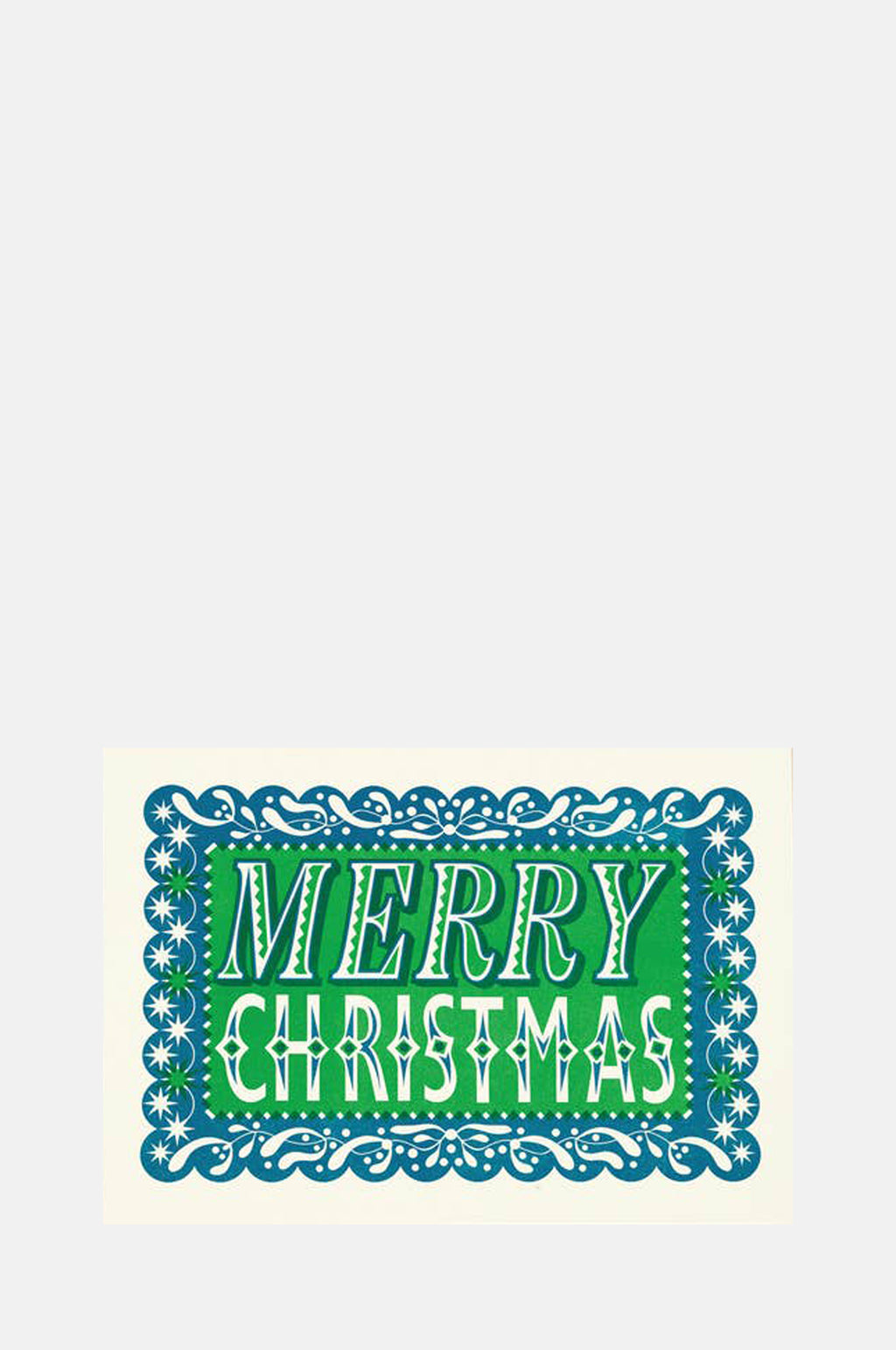 Pressed and Folded Merry Christmas Card.