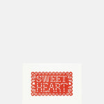 Pressed and Folded Sweet Heart Greeting Card.