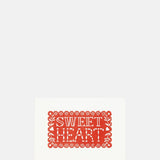 Pressed and Folded Sweet Heart Greeting Card.