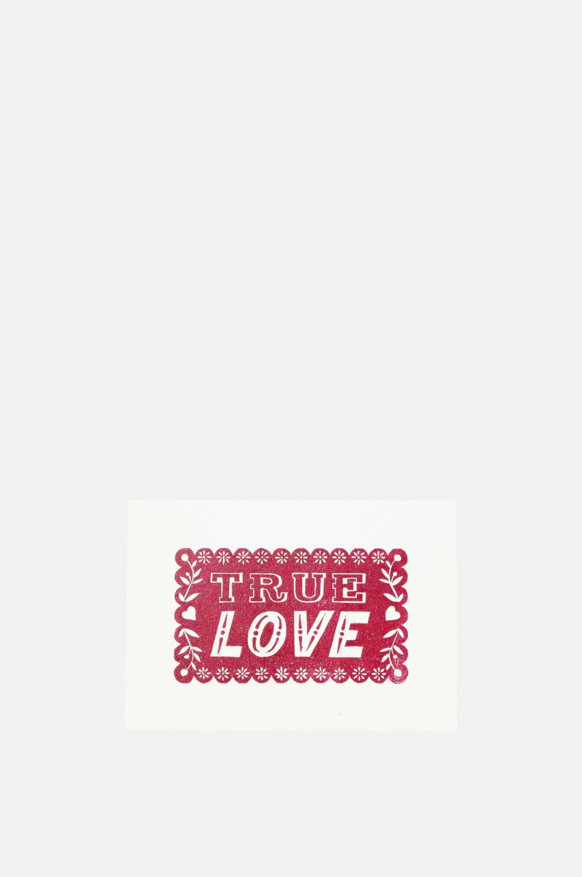 Pressed and Folded True Love Greeting Card.