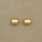 Contour Hoop Gold Earrings