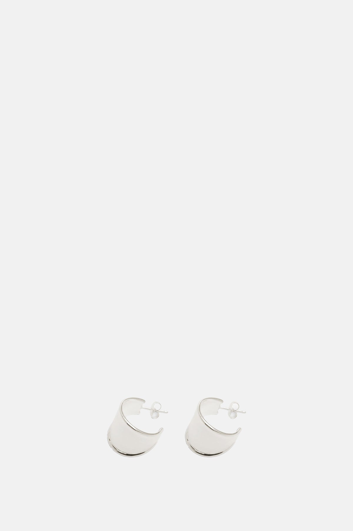 Ragbag Contour Hoop Silver Earrings.