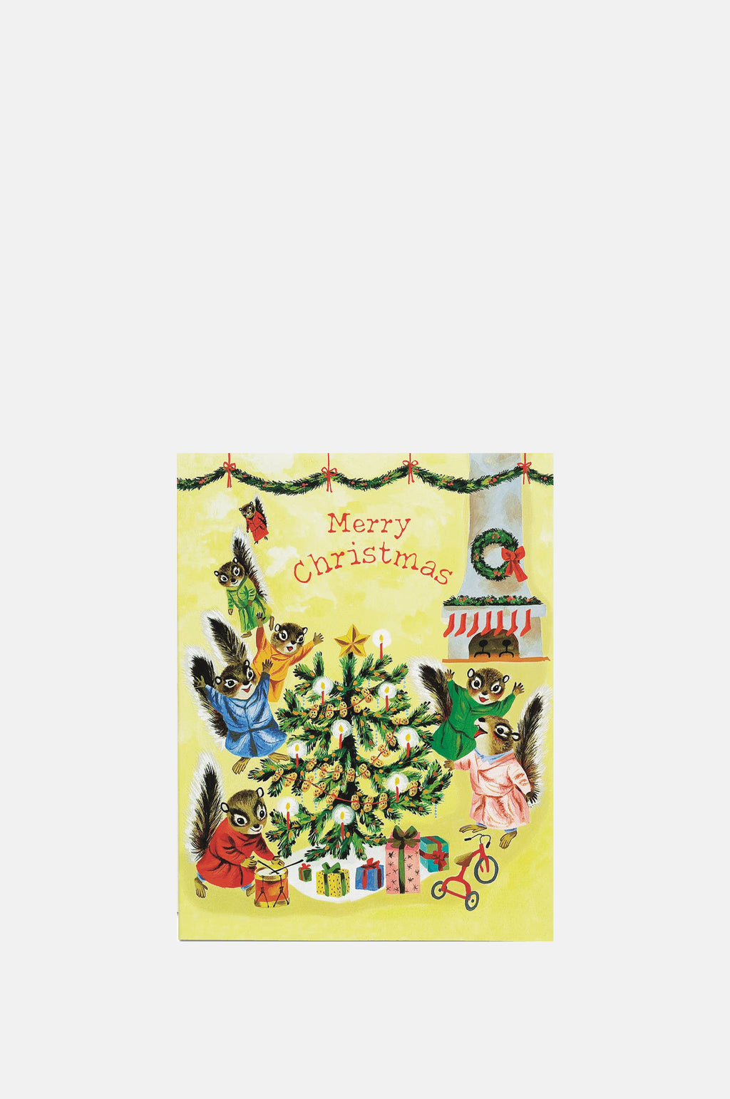 Red Cap Cards Christmas Morning Greeting Card.