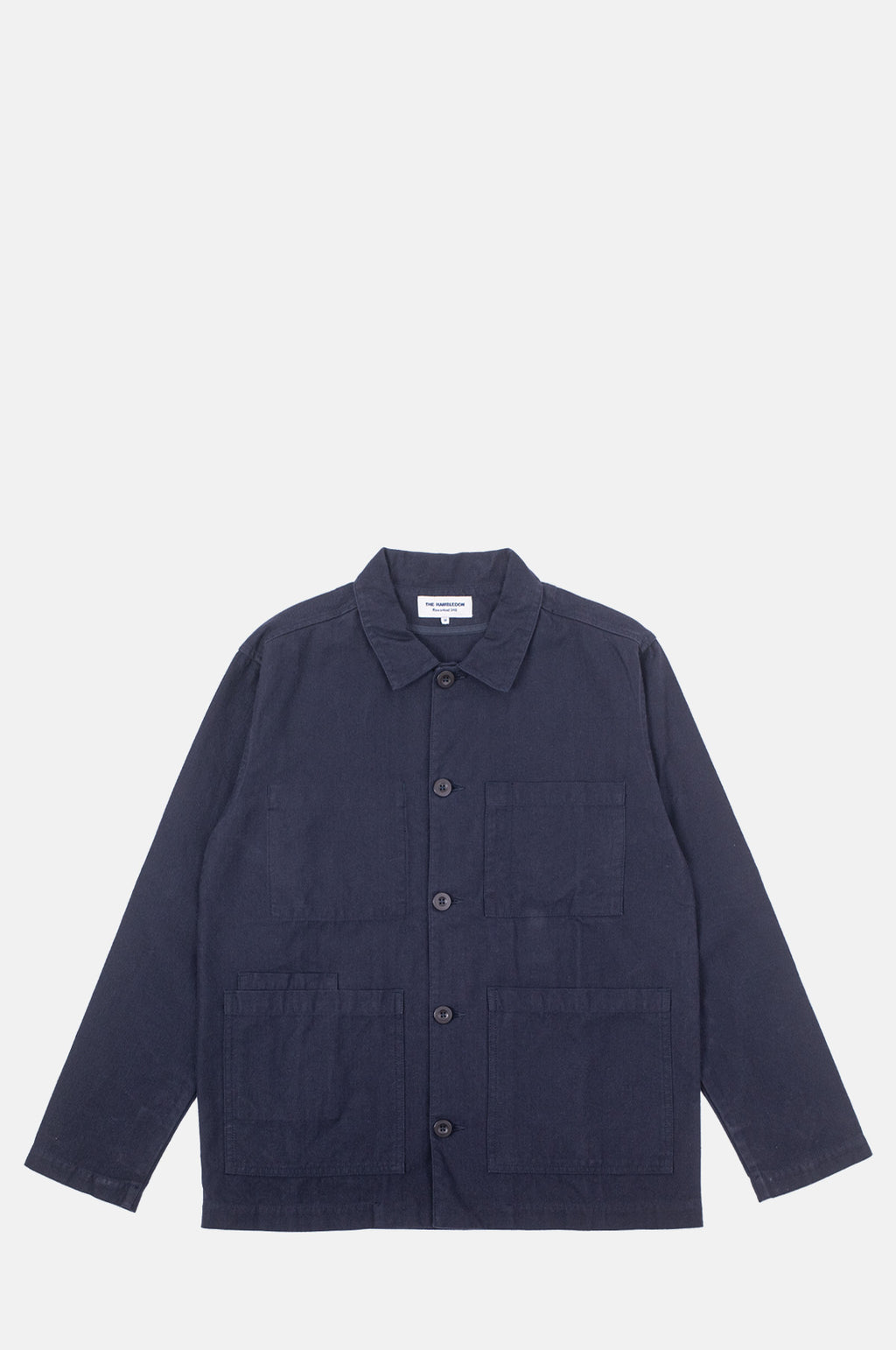 Reworked 348 William Washed Herringbone Chore Jacket Navy.